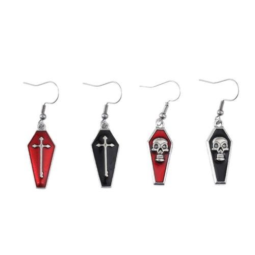 Zinc Alloy Drop Earrings plated gothic style & for woman & enamel Sold By Pair