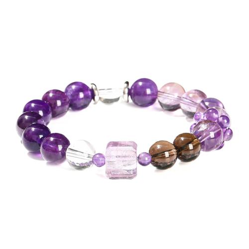 Amethyst Bracelet, handmade, fashion jewelry & for woman, beads length 10mm, Length:Approx 6-7 Inch, Sold By PC