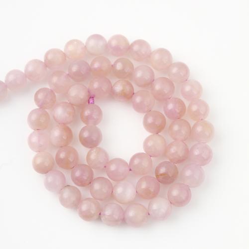 kunzite goutte, Rond, poli, DIY, violet, Vendu par Environ 39 cm brin