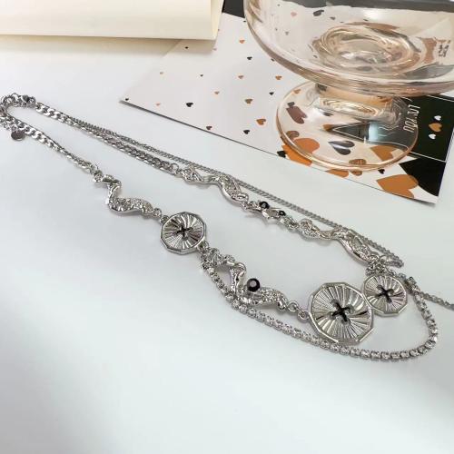 Tibetan Style Jewelry Necklace, with 5cm extender chain, fashion jewelry & for woman, silver color, Length:Approx 40 cm, Sold By PC