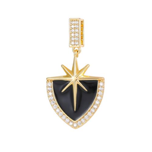 Cubic Zirconia Micro Pave Brass Pendant, DIY & different styles for choice & micro pave cubic zirconia & enamel, Sold By PC