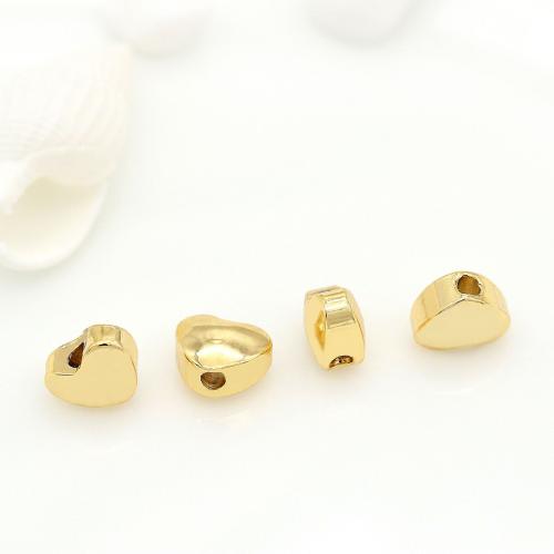 Brass Jewelry Beads, Heart, DIY, 4.60x5.60mm, Sold By PC