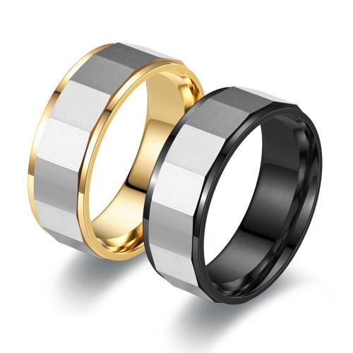 Edelstahl Ringe, 304 Edelstahl, Modeschmuck & unisex & verschiedene Größen vorhanden, keine, width 8mm, thickness 2mm, verkauft von PC