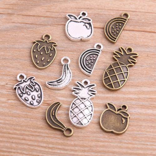 Zinc Alloy fruits forme pendentifs, alliage de zinc, fruitcéréale, Placage, DIY & normes différentes pour le choix, plus de couleurs à choisir, protéger l'environnement, sans nickel, plomb et cadmium, Environ 100PC/sac, Vendu par sac