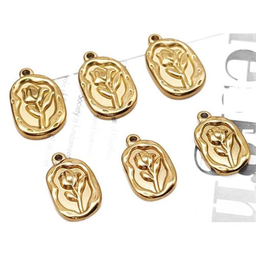 Stainless Steel Pendants 304 Stainless Steel Vacuum Ion Plating DIY golden Sold By PC