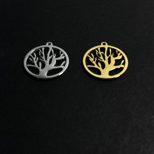 Stainless Steel Pendants 304 Stainless Steel Tree Vacuum Ion Plating DIY & hollow Sold By PC