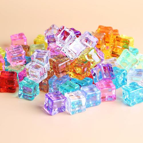 Fashion Decoration, Resin, Square, epoxy gel, different size for choice & luminated, more colors for choice, 18mm, Approx 100PCs/Bag, Sold By Bag