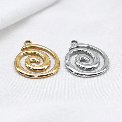 Stainless Steel Pendants, 304 Stainless Steel, Helix, Vacuum Ion Plating, DIY, more colors for choice, 19.50x23mm, Sold By PC