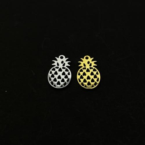 Stainless Steel Pendants, 304 Stainless Steel, Pineapple, Vacuum Ion Plating, DIY, more colors for choice, 12x18mm, Sold By PC