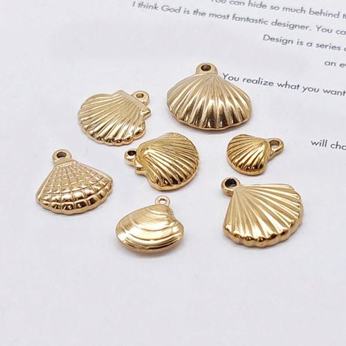 Bijoux pendentifs en acier inoxydable , Acier inoxydable 304, coquille, DIY & normes différentes pour le choix, plus de couleurs à choisir, protéger l'environnement, sans nickel, plomb et cadmium, Vendu par PC