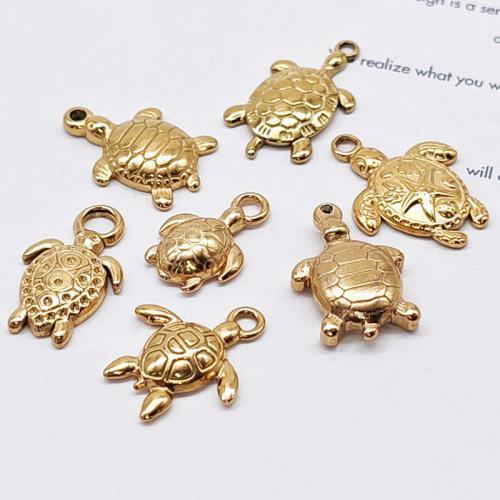 Stainless Steel Animal Pendants, 304 Stainless Steel, Turtle, Vacuum Ion Plating, DIY & different size for choice, more colors for choice, Sold By PC