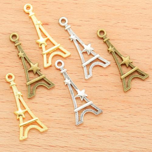 Tibetan Style Pendants, Building, plated, DIY, more colors for choice, 29x13mm, 100PCs/Bag, Sold By Bag