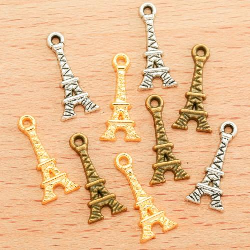 Tibetan Style Pendants, Building, plated, DIY, more colors for choice, 17x8mm, 100PCs/Bag, Sold By Bag