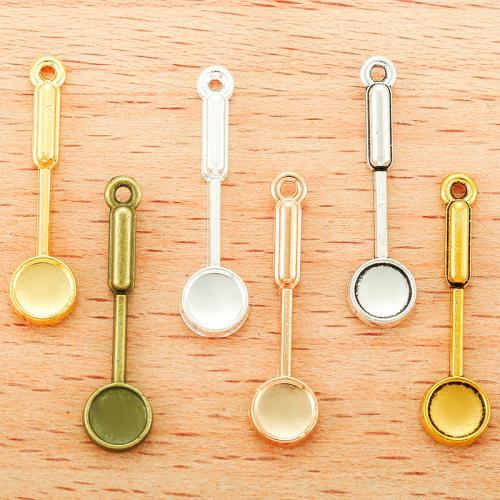 Tibetan Style Pendants, Spoon, plated, DIY, more colors for choice, 22x6mm, 100PCs/Bag, Sold By Bag