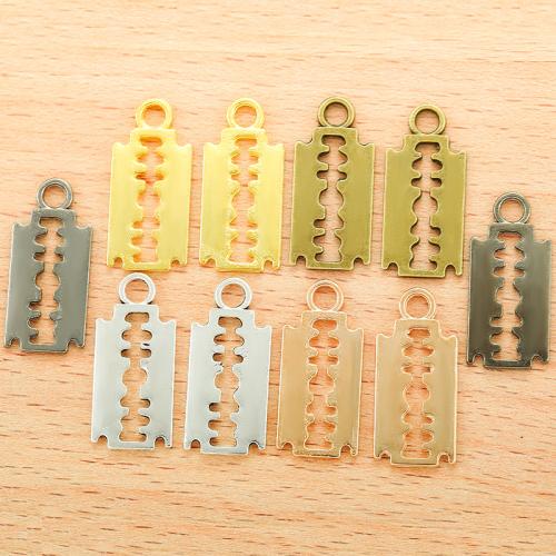 Tibetan Style Pendants, Razor Blade, plated, DIY, more colors for choice, 24x11mm, 100PCs/Bag, Sold By Bag