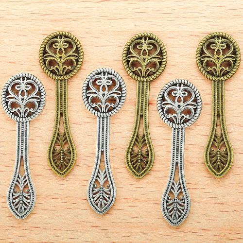 Tibetan Style Pendants, Spoon, plated, DIY, more colors for choice, 37x11mm, 100PCs/Bag, Sold By Bag