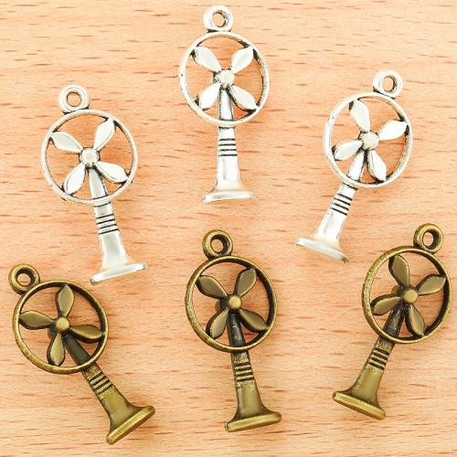 Tibetan Style Pendants, Fan, plated, DIY, more colors for choice, 26x12mm, 100PCs/Bag, Sold By Bag