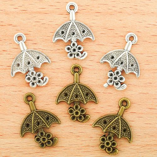 Tibetan Style Pendants, Umbrella, plated, DIY, more colors for choice, 20x15mm, 100PCs/Bag, Sold By Bag