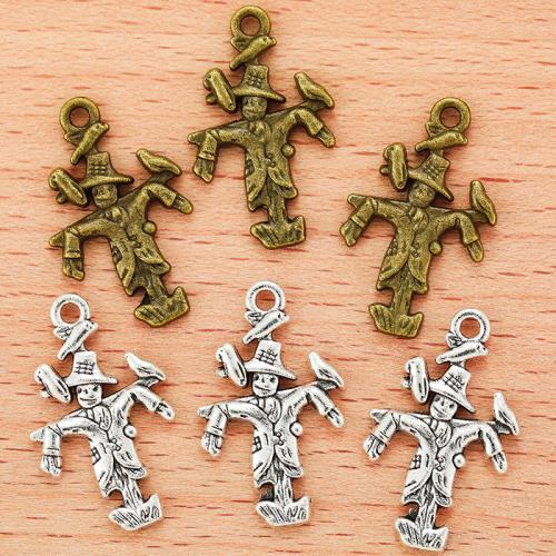 Tibetan Style Pendants, Strawman, plated, DIY, more colors for choice, 24x15mm, 100PCs/Bag, Sold By Bag