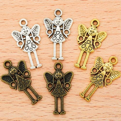 Tibetan Style Pendants, Angel, plated, DIY, more colors for choice, 25x15mm, 100PCs/Bag, Sold By Bag