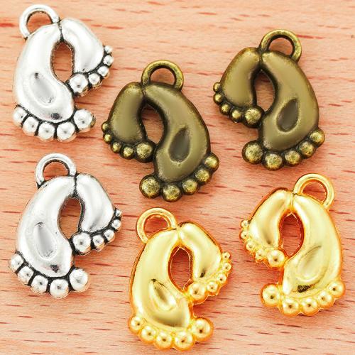 Tibetan Style Pendants, Foot, plated, DIY, more colors for choice, 19x16mm, 100PCs/Bag, Sold By Bag