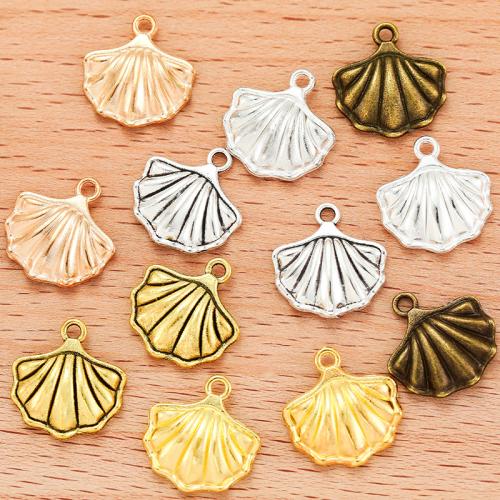 Pendentifs en alliage de zinc, coquille, Placage, DIY, plus de couleurs à choisir, 15x15mm, 100PC/sac, Vendu par sac