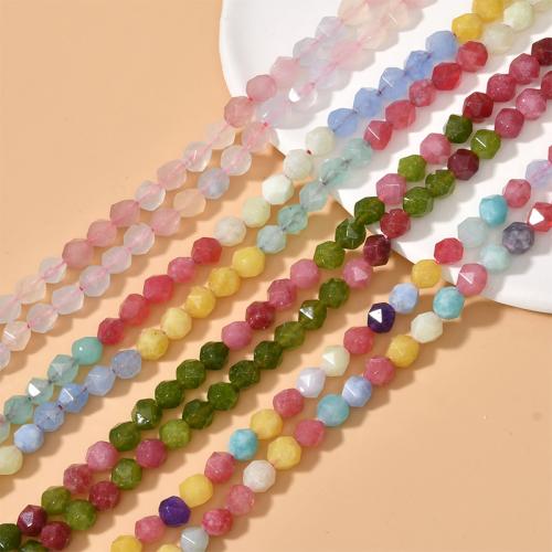 Gemstone Jewelry Beads, Natural Stone, DIY, more colors for choice, 7.40mm, Hole:Approx 1mm, Approx 47PCs/Strand, Sold By Strand