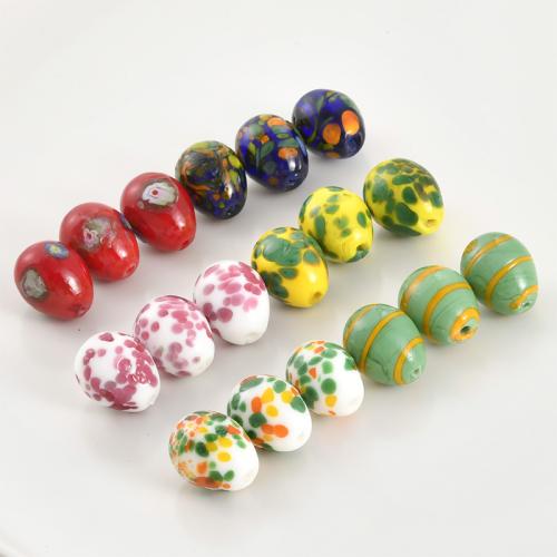 Granulos artesanais de  Lampwork, vidrilho, DIY, Mais cores pare escolha, Approximately 16-17mm in length and 13-14mm in width, vendido por PC