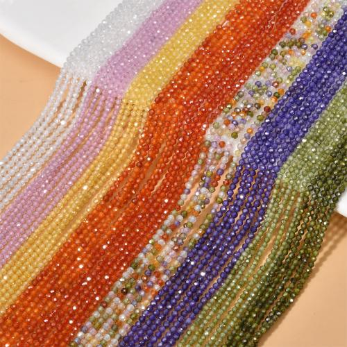 Cubic Zirconia Bead, du kan DIY, flere farver til valg, 2mm, Ca. 180pc'er/Strand, Solgt af Strand