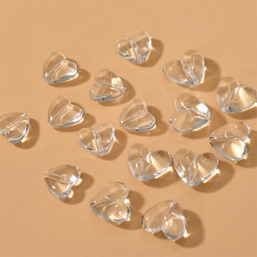 Plastic Beads, Heart, DIY & different size for choice, white, 100PCs/Bag, Sold By Bag