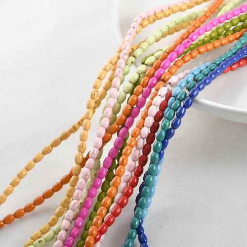 Turquoise Beads, DIY, more colors for choice, 4x6mm, 60PCs/Strand, Sold By Strand