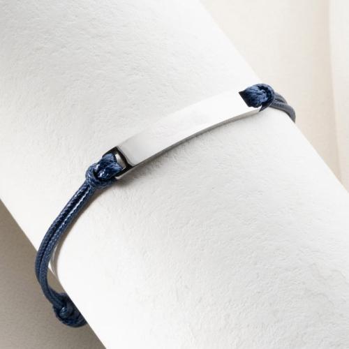 Mode Wachsschnur Armbänder, 304 Edelstahl, mit Wachsschnur, unisex, keine, verkauft von PC