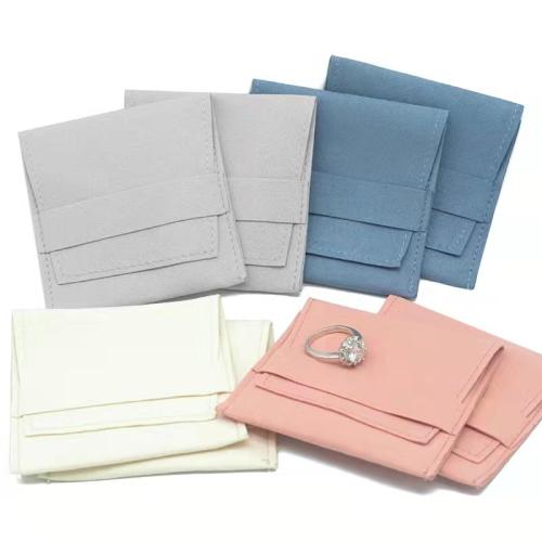 Microfiber PU Smycken Packväska, 2 stycken & Dammtät, fler färger för val, 80x80mm, Säljs av Ställ