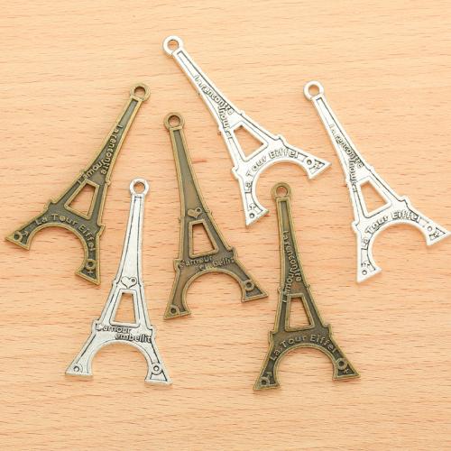 Tibetan Style Pendants, Tower, plated, DIY, more colors for choice, 60x31mm, 100PCs/Bag, Sold By Bag