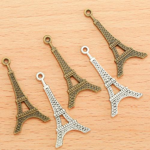 Zinc Alloy Pendants Tower plated DIY Sold By Bag