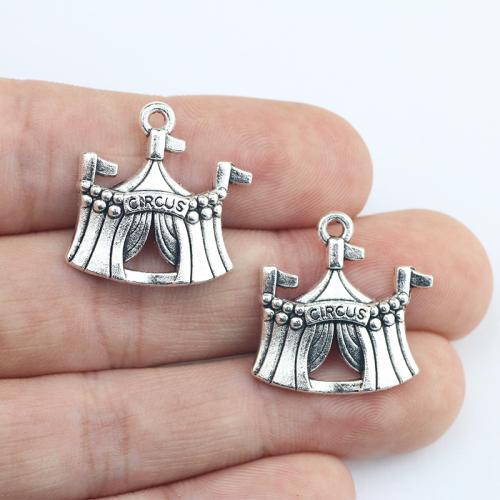 Tibetan Style Pendants, antique silver color plated, DIY, 21x23mm, 100PCs/Bag, Sold By Bag