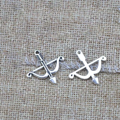 Tibetan Style Pendants, Arrow, antique silver color plated, DIY, 25x25mm, 100PCs/Bag, Sold By Bag