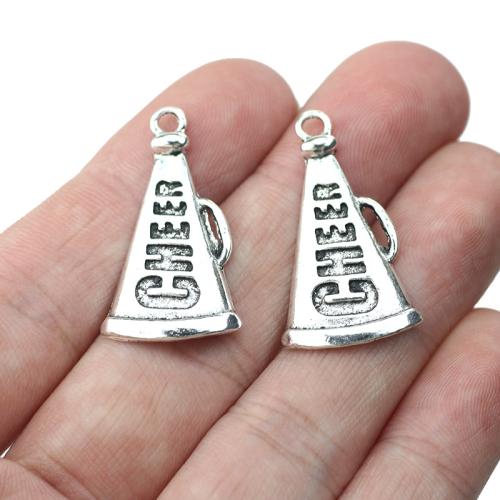 Zinc Alloy Pendants Loudspeaker antique silver color plated DIY Sold By Bag