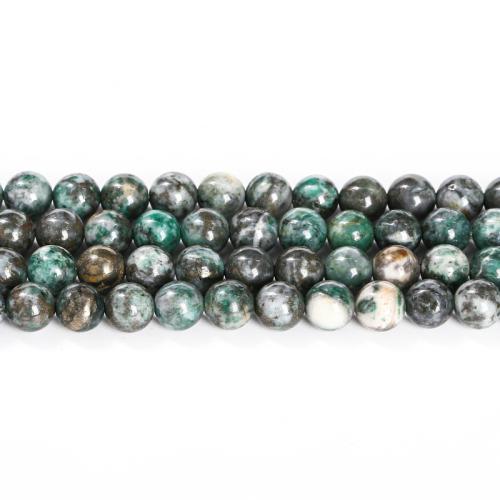 Gemstone šperky Korálky, Rud, Kolo, lesklý, DIY & různé velikosti pro výběr, zelený, Prodáno za Cca 38-40 cm Strand