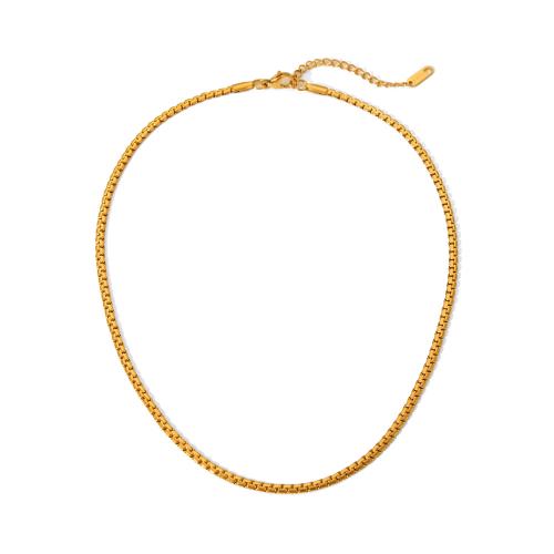 Stainless Steel Jewelry Necklace, 304 Stainless Steel, with 5cm extender chain, fashion jewelry & for woman, golden, Length:Approx 40.5 cm, Sold By PC