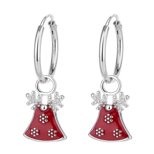 925 Sterling Silver Lever Back Earring, Christmas Design & fashion jewelry & different styles for choice & for woman & enamel, Sold By Pair