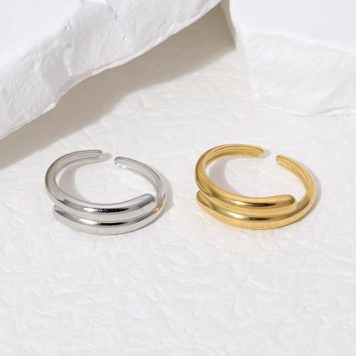 Stainless Steel Finger Ring, 304 Stainless Steel, fashion jewelry & for woman, more colors for choice, Sold By PC