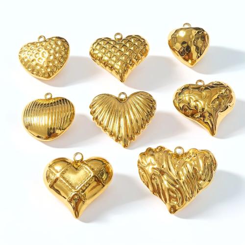 Stainless Steel Heart Pendants, 304 Stainless Steel, DIY & different styles for choice, more colors for choice, Sold By PC