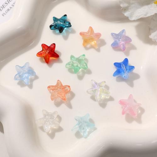 Fashion Glass Beads, Star, DIY, more colors for choice, 14x14mm, Approx 100PCs/Bag, Sold By Bag