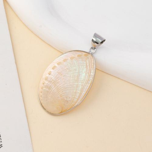 Shell Pendants, with Tibetan Style, silver color plated, DIY, about:35-45*25*30mm, Sold By PC