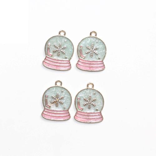 Tibetan Style émail Pendants, alliage de zinc, Placage de couleur d'or, DIY, 100PC/sac, Vendu par sac