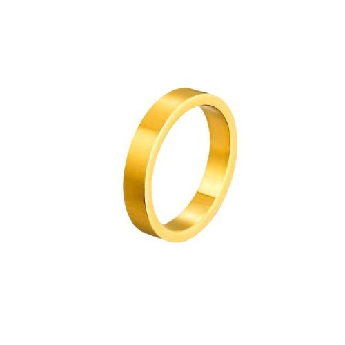 Titanium Steel Finger Ring gold color plated fashion jewelry golden Sold By PC