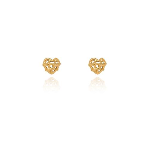 Titanium Steel  Earring gold color plated fashion jewelry golden Sold By Pair