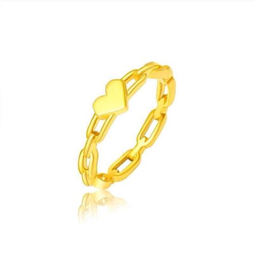 Titanium Steel Finger Ring, gold color plated, fashion jewelry & different size for choice, golden, Sold By PC