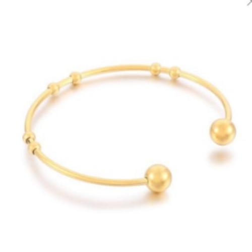 Pulsera de acero de titanio, Partículas de acero, chapado en color dorado, Joyería & diferentes patrones para la opción, dorado, Vendido por UD